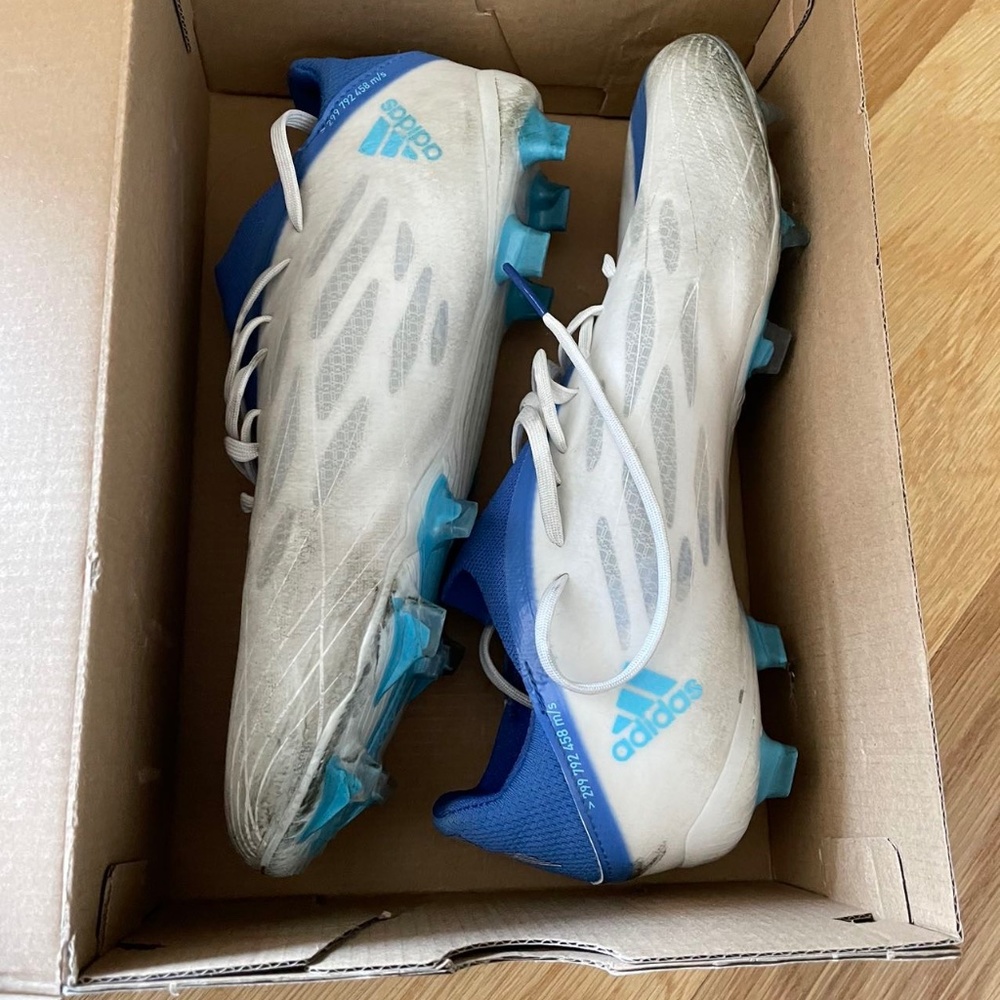 X Speedflow.2 FG soccer cleats white/blue US9
